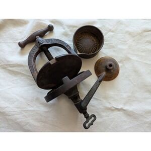 1901 H F Osborne Cast Iron Juicer Meat Juice Screw Press Tool Patent Kitchen